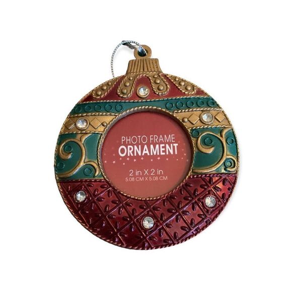 Holiday Christmas Tree Ornament Photo Frame - Picture 1 of 4